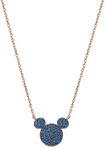 Jennywho Disney Mickey Mouse Big face Silver 952 Swarovski Crystal Necklace