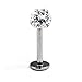 Gleader Cool Crystal Gem Steel Micro Labret Piercing Stud Ideal for Lip / Tragus / Ear Piercing