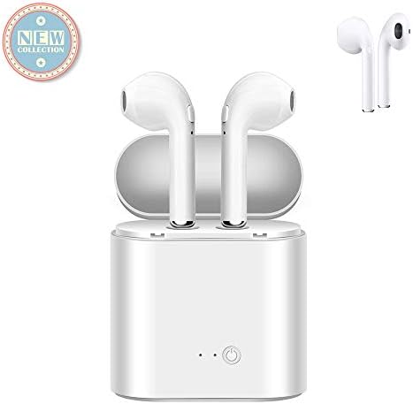 Rahengchen2 Bluetooth headset comes with 2 built-in microphones and a charging case, and the sports mini stereo headphone has an ultra-stable Bluetooth signal. Compatible with all smartphones