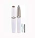 Eyebrow Hair Remover, Ruren Electric Eyebrow Trimmer for Women, Portable Painless Eyebrow Razor with Light (Battery Not Included), White