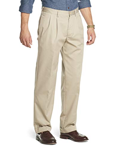 IZOD Men's American Chino Pleated Pant 