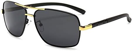Polarized Aviator Metal Rectangle Bridge Men's and Women's Sunglasses