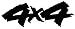 NI578 4X4 Decal | 11-Inches By 4-Inches | Premium Quality Black Vinyl