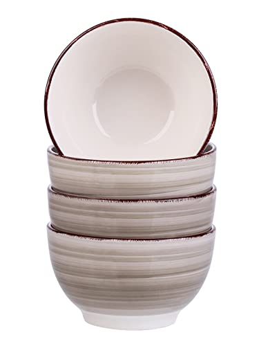 vancasso, Bella Series Porcelain Cereal Bowls, 4 Pieces, Large Capacity 750 ml, Ramen, Fruit, Salad, Breakfast