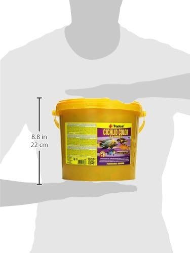 CICHLID COLOR FLAKES 5L / 1kg - fish food for cichlids colour-enhancing flakes, Colourful, 5 l (Pack of 1) - Image 3