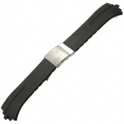Seiko Black Urethane Strap (19.8mm, Black, Deployment, 4KD2ZB)