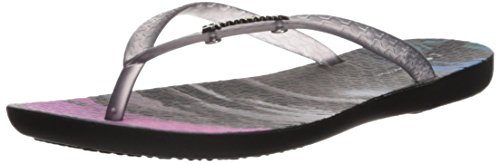 Ipanema Women's Wave Vista Flip-Flop, Black/Smoke, 9 M US