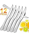 Steak Knives Set of 12, Elegant Life Japan Stainless Steel Kitchen Premium Dinner Knives, Professional Serrated Steak Knives for Multipurpose- 9 Inch