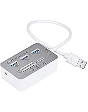 YoBuyBuy Micro USB 3.0 Card Reader Universal 3 Port USB HUB 4 Port High Speed External Memory Card Readers with MS TF Card
