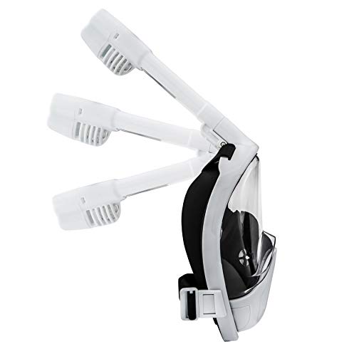 image for AugustTrek New Hybrid Lens GoPro Compatible Snorkel Mask Full Face Fol