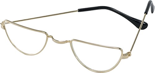 Fancy Teacher's Party Granny Judge Half Moon Cosplay Spectacles Glasses Only