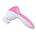 5 in 1 Electrical Facial Brush Cleaner Set Rolling Massager with Makeup Sponge Skin Polishing Stone