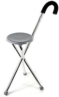 Amazon 軽量 ステッキチェア 杖になるイス グレー アドバンスワークス チェア