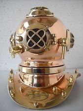Marine Nauticals 8" scuba diving helmet fully hand made item copper brass divers helmet maritime nautical deep sea diving helmet .