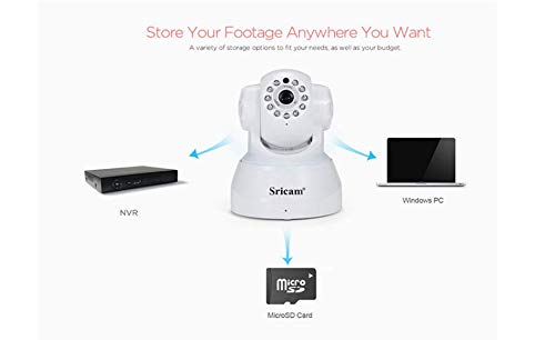 DICPOLIA 720P WiFi Camera Wireless Home Security Camera Baby Monitor,Home Security Camera System with Motion Detection,Outdoor Indoor Surveillance Cameras Video Recorders (White) - Thumbnail 2