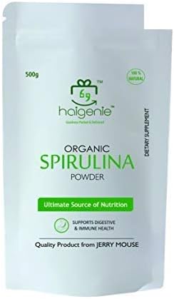 Haigenie Spirulina Powder 500gm (Single most nutrient-dense food on earth)