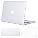 MOSISO Plastic Hard Case with Keyboard Cover with Screen Protector Compatible with MacBook Air 13 Inch, Pure Frost