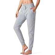 NAVISKIN Women&#39;s Sweatpants Cotton Joggers Pants Yoga Workout Running Casual Lounge Pants with Pockets Light Grey Size XXL