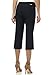 Rekucci Women's Ease into Comfort Capri with Button Detail (8, Black)