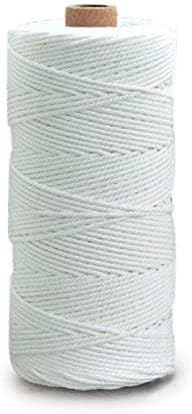 Venus valink 200m Cotton Cord, Macrame Rope String Natural Beige Twisted Cord Rope for DIY Handmade Craft Macrame String DIY Handmade Home Decorative Supply