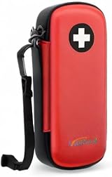 MEDMAX Epipen Case Hard Shell EVA Travel Organizer Red Holds 2 EpiPens view 10