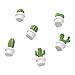 SUJING 6pcs Cute Succulent Plant Magnetic Refrigerator Magnets Cute Home Decor Refrigerator Stickers Creative Notice Message Magnetic Stickers Gift (White)