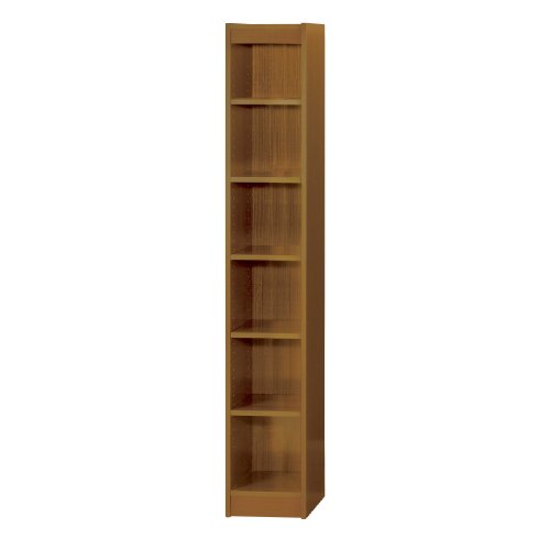 Safco Products Baby Bookcase, 6 Shelf, 12" Wide, Medium Oak LAVORIST