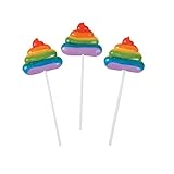 Fun Express Unicorn Rainbow Poop Swirl Pops - 12 ct