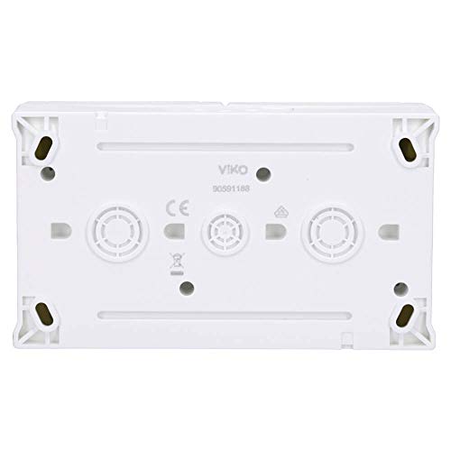 Aufputz Feuchtraum 2-fach Steckdose waagrecht abschließbar Schließung Nr. 1 IP54 Modell Pacific weiß – Bild 4