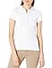 IZOD Junior's Uniform Short Sleeve Interlock Polo, White, Small