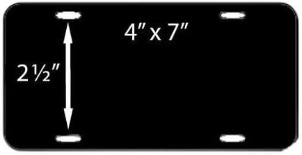 AUTOSAPIENS Black - Motorcycle License Plate Blank - Aluminum - 0.025 Thickness/0.5MM - Standard US/Canada Size 4X7 (1)