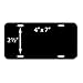 AUTOSAPIENS Black - Motorcycle License Plate Blank - Aluminum - 0.025 Thickness/0.5MM - Standard US/Canada Size 4X7 (1)