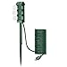 Outdoor Power Strip, 3-Outlet Weatherproof Yard Power Stake with Protective Covers, ETL Certified, Green