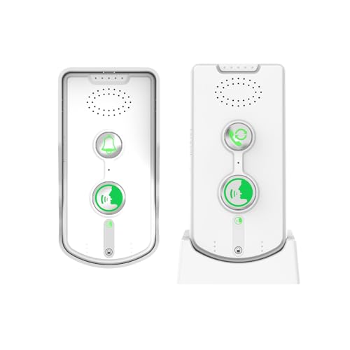 Decdeal Intercom Doorbell System Full Duplex Communication 500m/1640ft Long Range Rechargeable Home Security Doorbell System Smart Intercom Doorbells (White) at Amazon