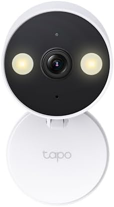 C120 Telecamera Wi-Fi Esterno & Interno, Videocamera Sorveglianza 2K 4MP, Sicurezza Domestica AI, Visione Notturna, Installazione semplice, Base Magnetica, IP66 Resistente Alle Intemperie, Alexa