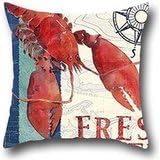 Goling BBay Art Sea Lobster Throw Pillow Covers Modern Pillowcases Cute Home Decor Vintage Throw Pillow Shams Cushion Cover 18*18