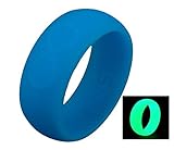 KUSI Infinity Men's Silicone Wedding Ring - Blue Glow in The Dark