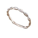 Simayixx Women Twisted Shape Diamond engagement