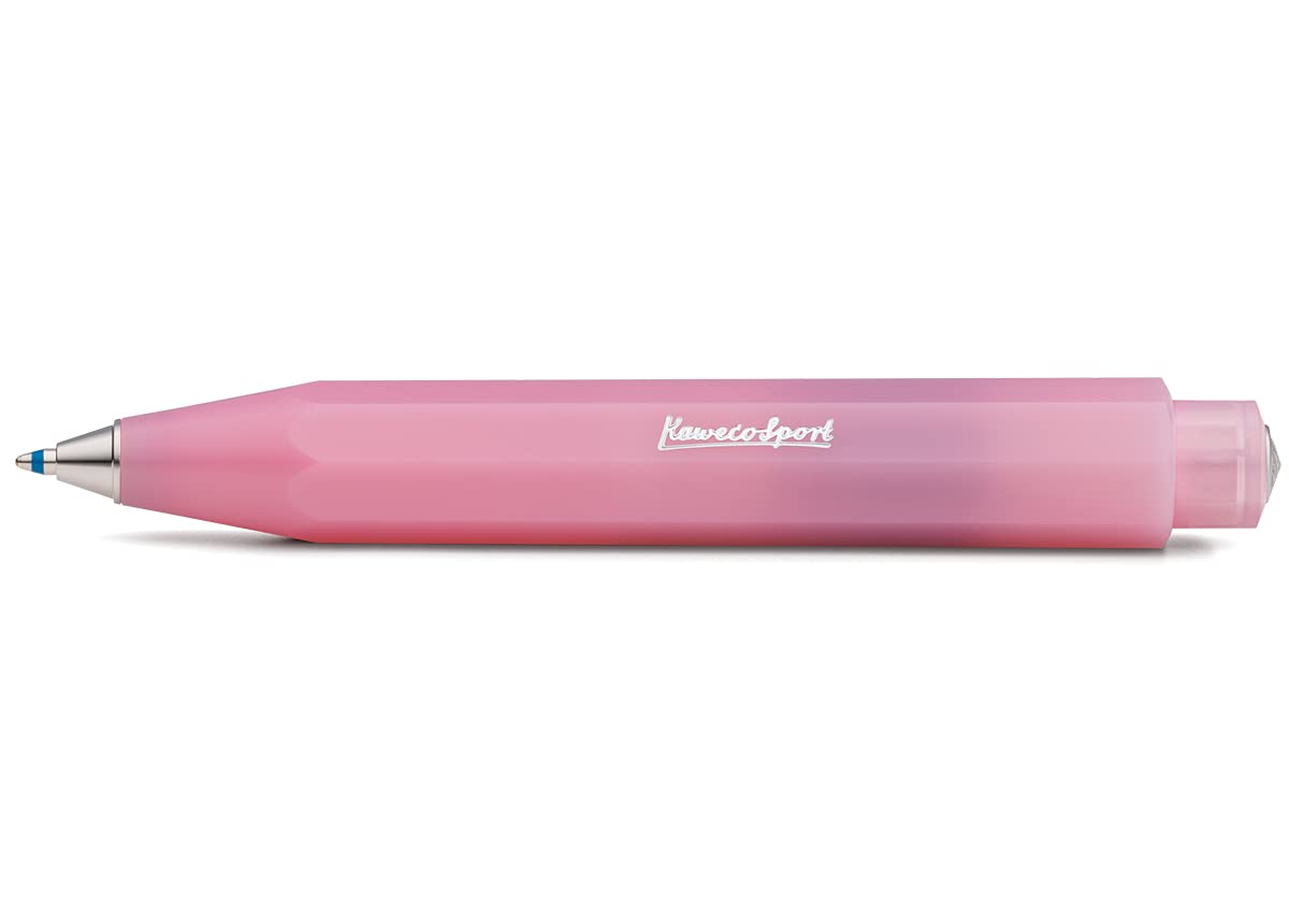 Kaweco FROSTED SPORT Ball Pen Blush Pitaya I Retractable Ballpoint Pen in Summery Design with Standard D1 Refills I Exclusive Biro 10.5 cm