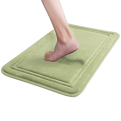 Photo 1 of ITSOFT Memory Foam Bath Mat 24x16, Non Slip, Machine Washable, Quick Dry & Absorbent Rugs, Bath Mats for Bathroom Floor, Tub & Shower, Bathroom Rug, Sage Green