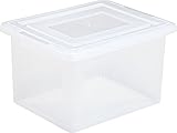 IRIS Letter and Legal Size File Box, Clear