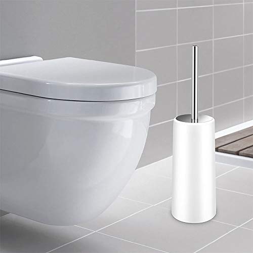 Glendan Toilet Brush and Holder,3 Pack Upgraded Modern Design with 304 Stainless Steel Long Handle and Kinsky Strong Bristles,Bathroom Toilet Bowl Brush Set-Ergonomic, Elegant,Durable