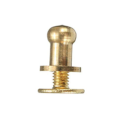 SummerHome Solid Brass Round Head Stud Screw Nail Rivet Button Screw Back Spots for Leather DIY,5mm,Pack of 25
