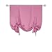 Deconovo Solid Tie Up Shades for Girls Room - Rod Pocket Blackout Curtain Panels, Window Curtain for Nursery (Pink, 46W x 63L, 1 Panel)