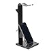 BLACKHORSE Gaming Headphone Headset Stand Holder with Cellphone Stand and Cable Organizer, Black