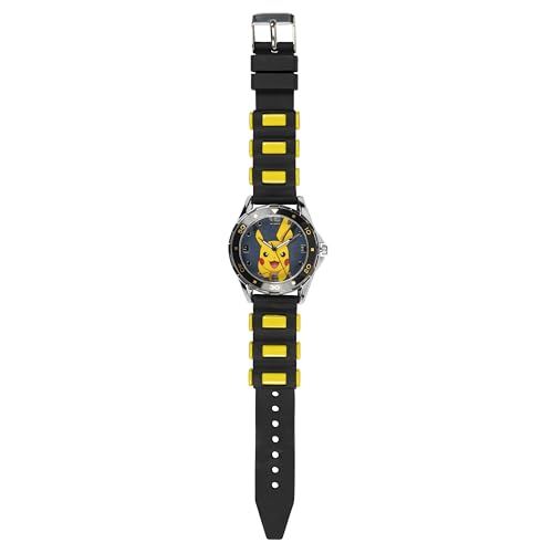Accutime Kids Pokemon Pikachu Analog Quartz Watch for Boys, Girls, and Adults All Ages