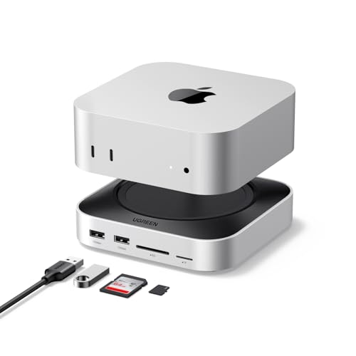 UGREEN Mac mini M4 Dock mit DisplayPort(4K@240Hz max.) Dual-Monitor-Setups