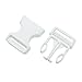 Pomeat 10 Pcs 25 mm - 1 Inch White Release Plastic Buckles Adjustable Buckles Plastic Side for Backpacks, Luggage Belts and Outdoor Supplies