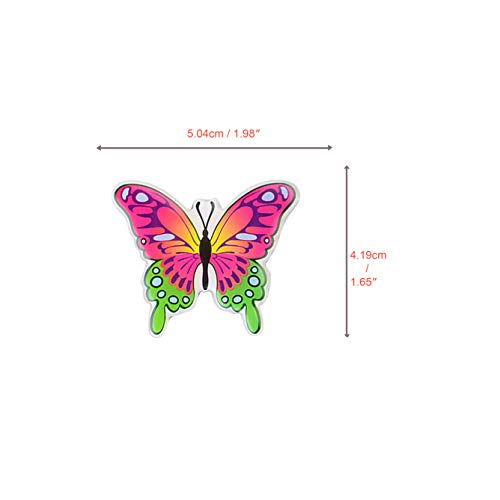 SUPCOOKI 6pcs Beautiful Glass Refrigerator Magnets Funny Fridge Stickers Magnet Fun Butterfly Home Decoration Funny for Office Cabinets Whiteboards Decorative Photo Abstract