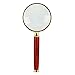 SODIAL(R) 20X Gold Tone Metal Frame Rosewood Handle Grip Magnifying Lens Glass 50mm Dia